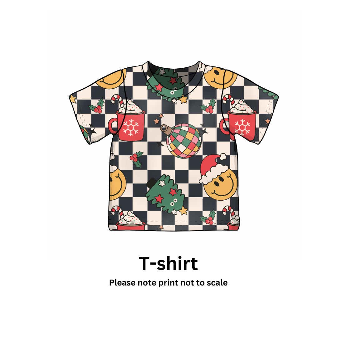 retro christmas - T-shirt with festive pattern 