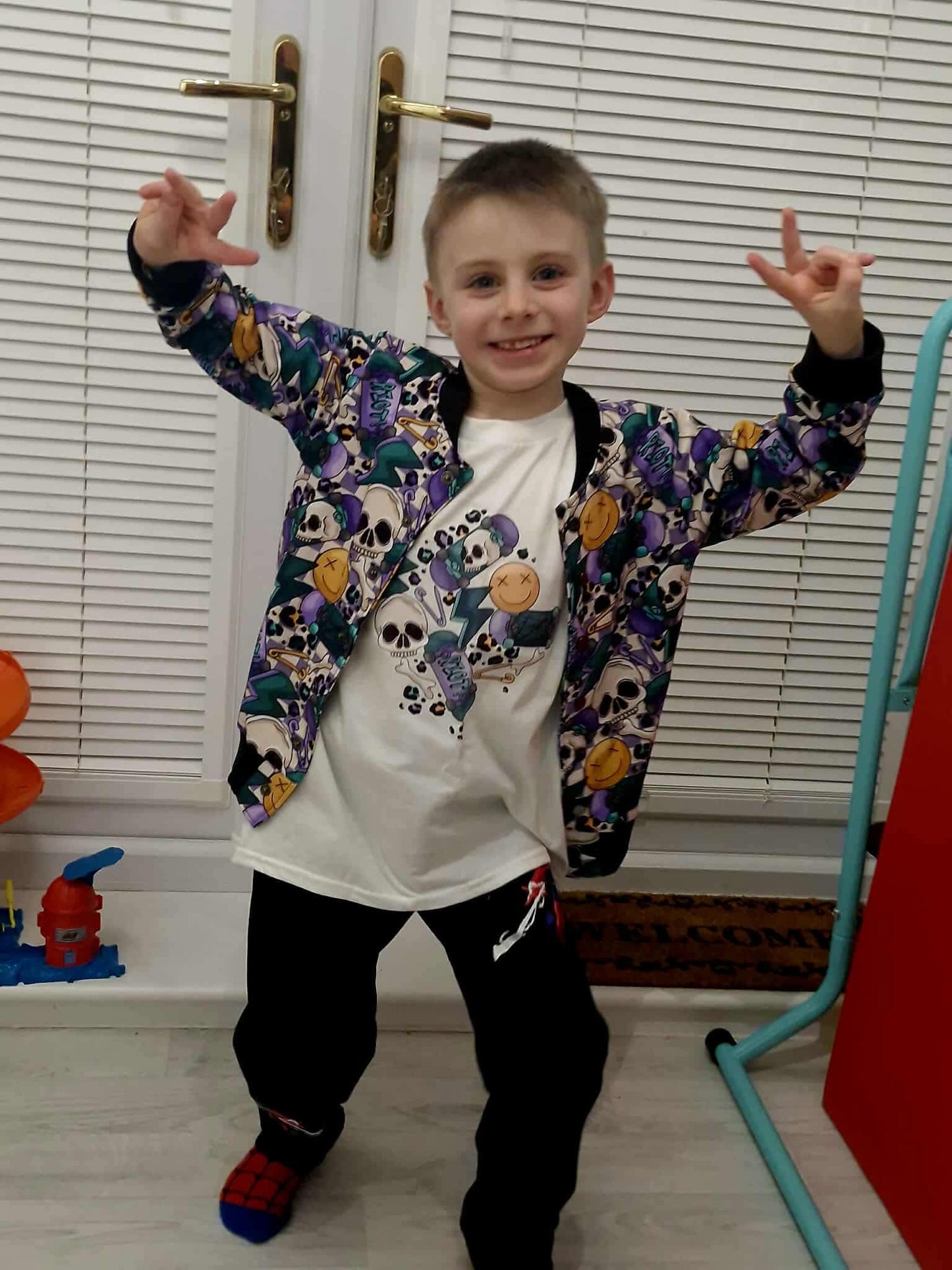 Skull and Skate Bomber Jacket