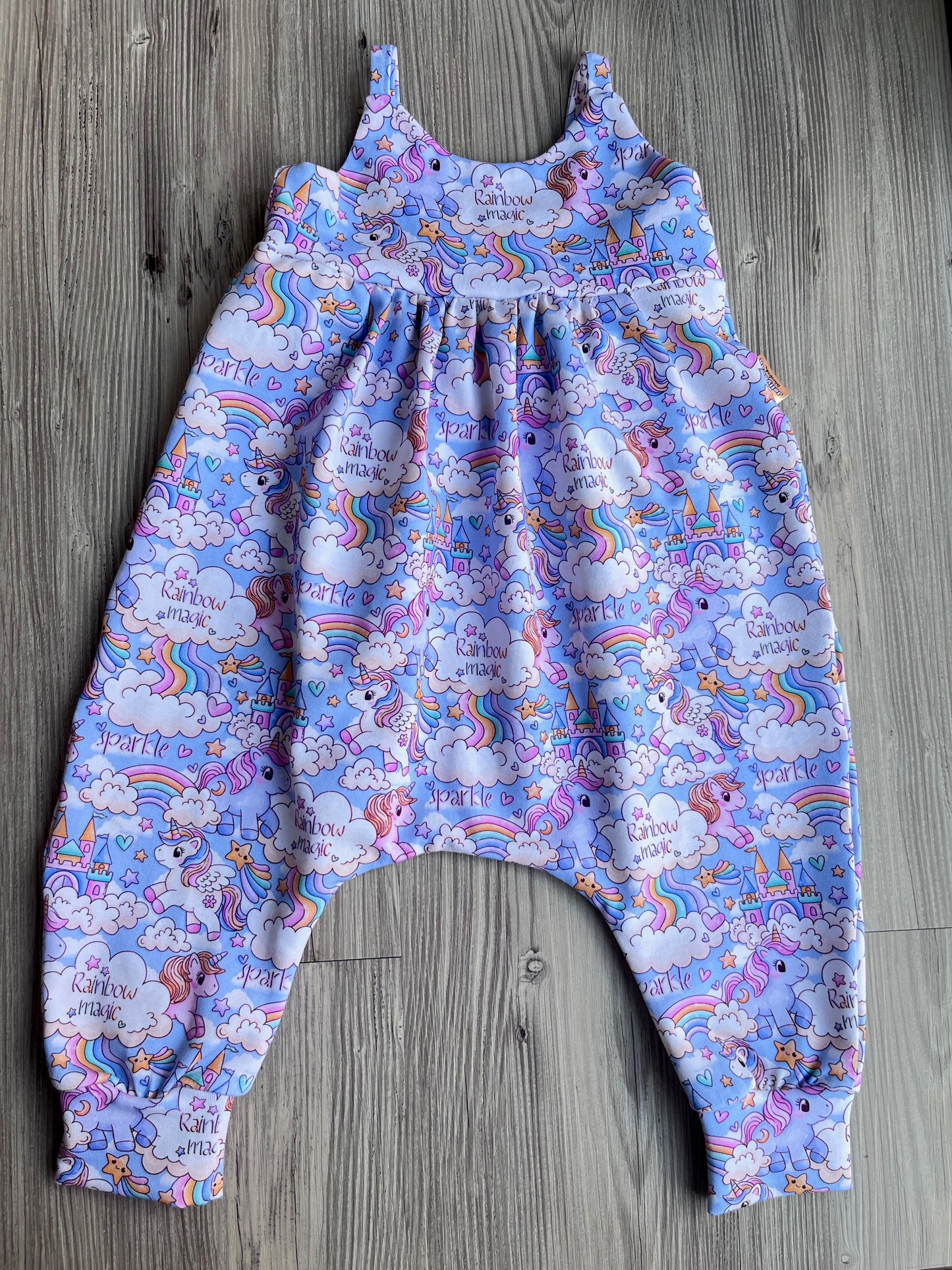 Rainbow Magic - Baby Unicorn Romper - Handmade UK