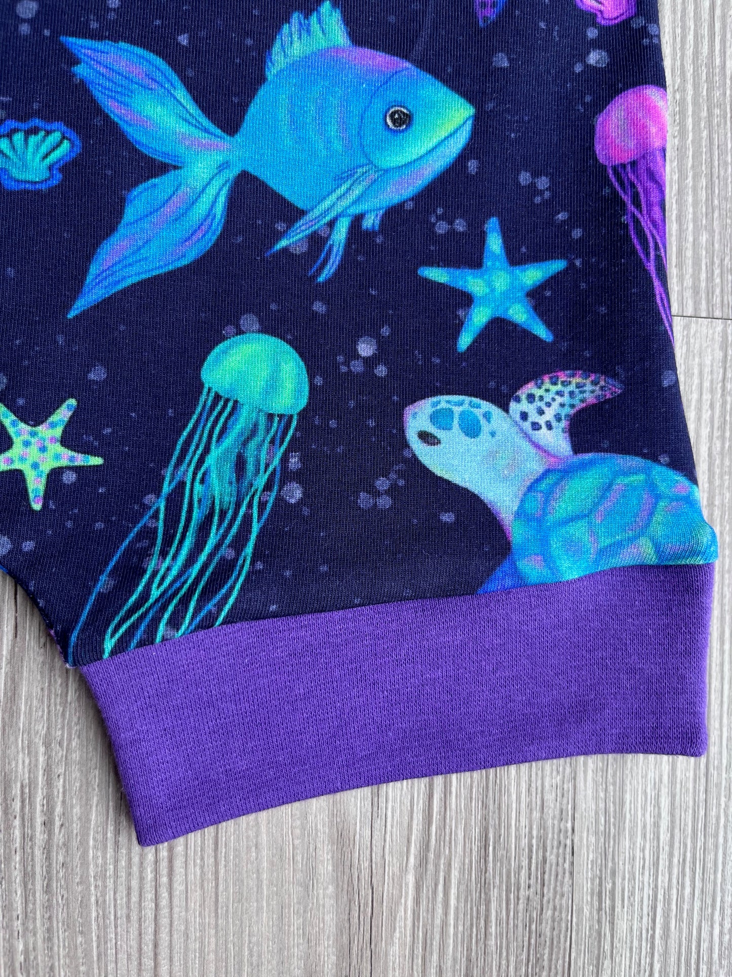 Ocean Baby Romper – Handmade Sea Life Print Outfit