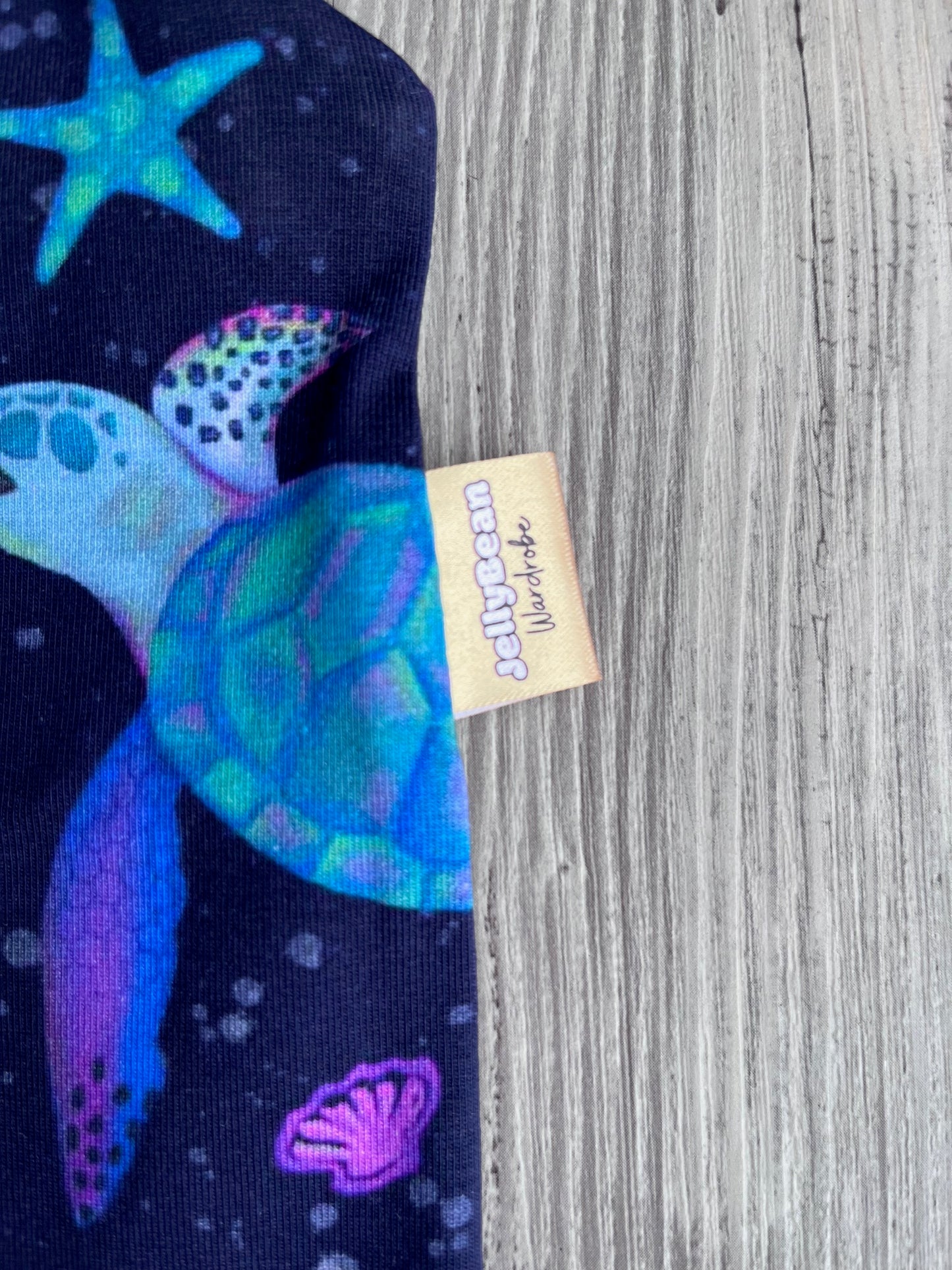 Ocean Baby Romper – Handmade Sea Life Print Outfit